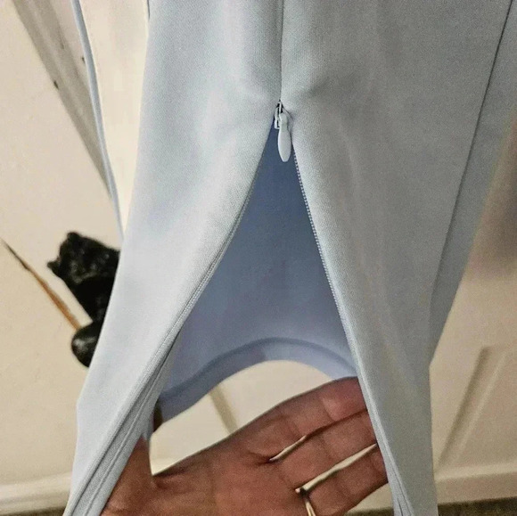 Wild Fable High Rise Track Pants Junior's Size Medium, Zippered Leg, Baby Blue - Picture 2 of 6